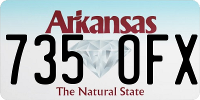 AR license plate 735OFX