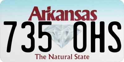 AR license plate 735OHS
