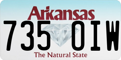 AR license plate 735OIW