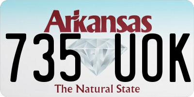 AR license plate 735UOK