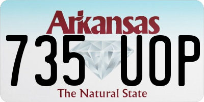 AR license plate 735UOP