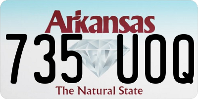 AR license plate 735UOQ
