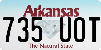 AR license plate 735UOT