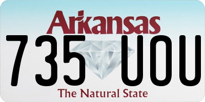 AR license plate 735UOU