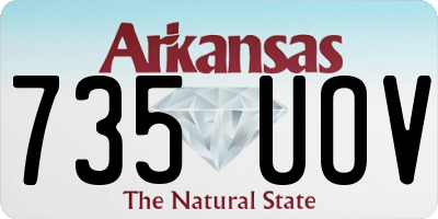 AR license plate 735UOV