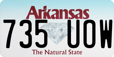 AR license plate 735UOW