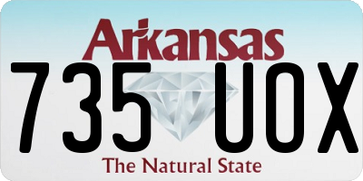 AR license plate 735UOX