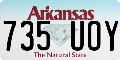 AR license plate 735UOY