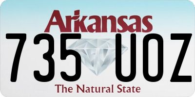 AR license plate 735UOZ