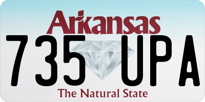 AR license plate 735UPA