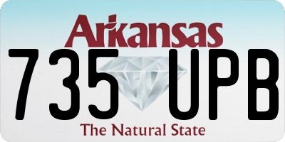 AR license plate 735UPB