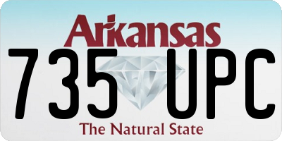 AR license plate 735UPC