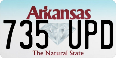 AR license plate 735UPD