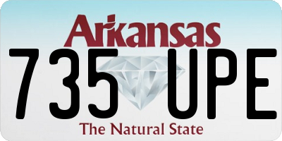 AR license plate 735UPE