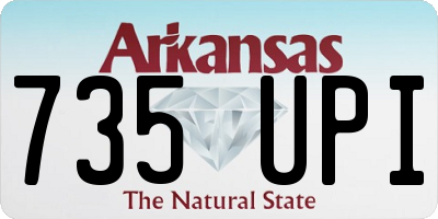 AR license plate 735UPI