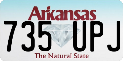 AR license plate 735UPJ