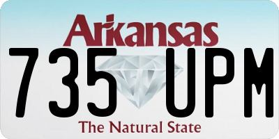 AR license plate 735UPM