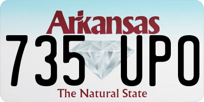 AR license plate 735UPO