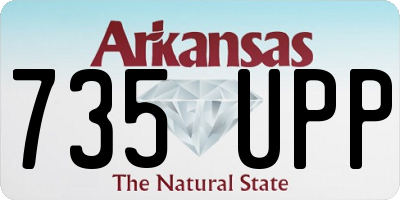 AR license plate 735UPP