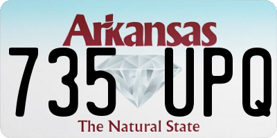 AR license plate 735UPQ