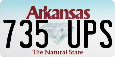 AR license plate 735UPS