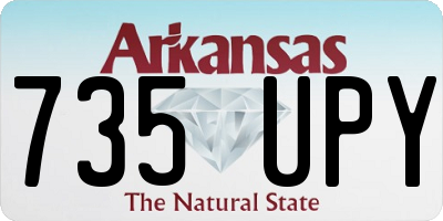 AR license plate 735UPY