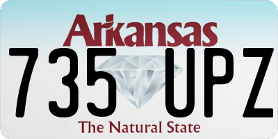 AR license plate 735UPZ