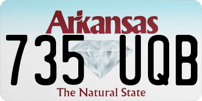 AR license plate 735UQB