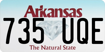 AR license plate 735UQE