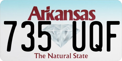 AR license plate 735UQF