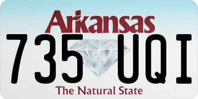 AR license plate 735UQI