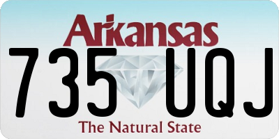 AR license plate 735UQJ