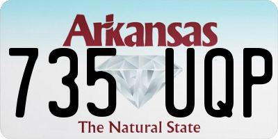 AR license plate 735UQP