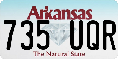 AR license plate 735UQR