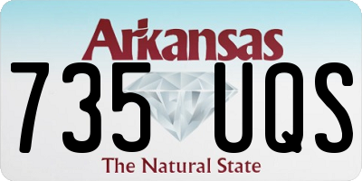 AR license plate 735UQS