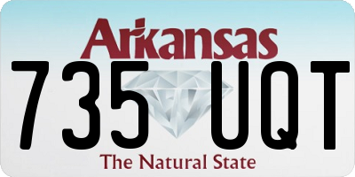 AR license plate 735UQT