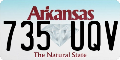 AR license plate 735UQV