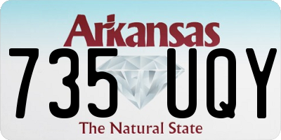 AR license plate 735UQY