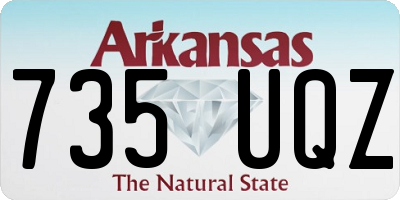 AR license plate 735UQZ