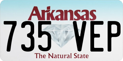 AR license plate 735VEP