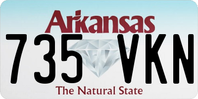 AR license plate 735VKN