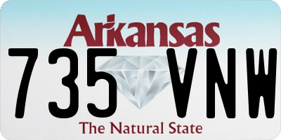 AR license plate 735VNW