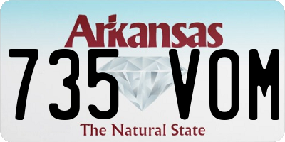 AR license plate 735VOM