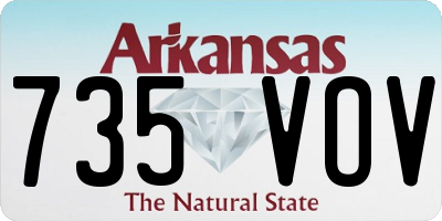 AR license plate 735VOV