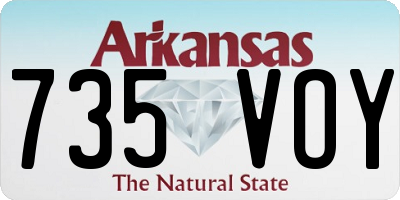 AR license plate 735VOY