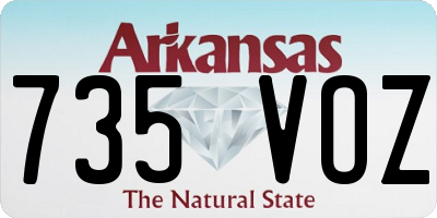 AR license plate 735VOZ