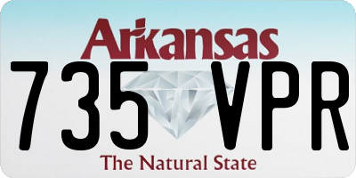 AR license plate 735VPR