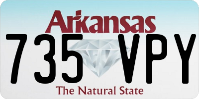 AR license plate 735VPY