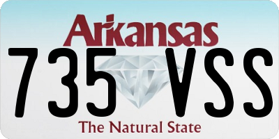 AR license plate 735VSS