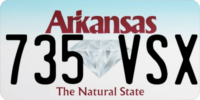 AR license plate 735VSX